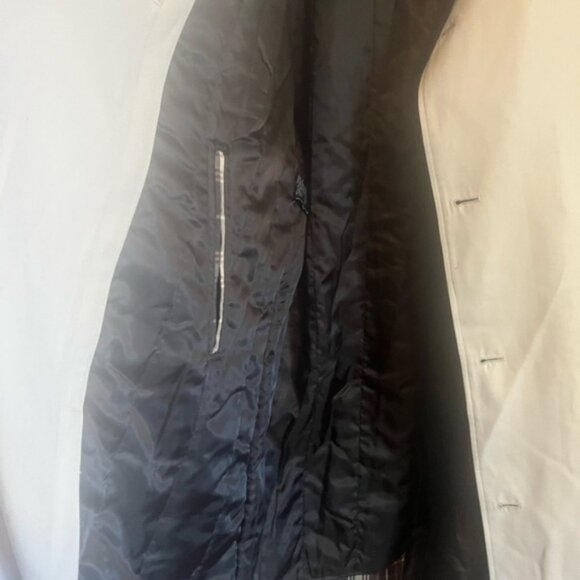 London Fog trench coat double breasted zip quilted lining plaid interior 46 LONG - Picture 14 of 14